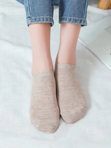 5pairs Multicolored Solid Ankle Socks - Multicolor - View 3