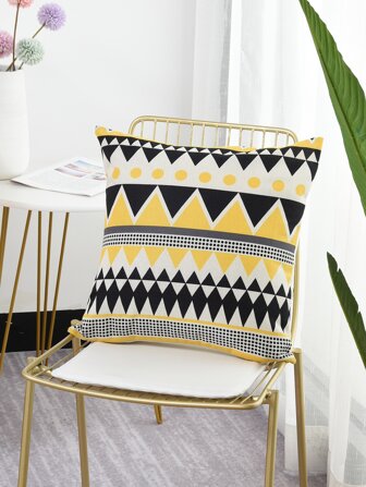 ملاية وسادة نمط هندسي بدون حشوة قطعة واحدة