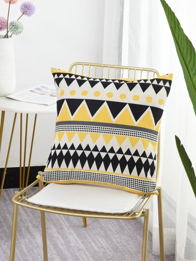 ملاية وسادة نمط هندسي بدون حشوة قطعة واحدة