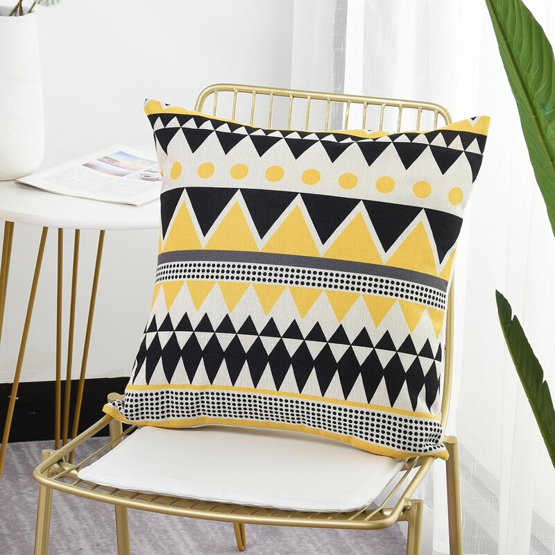 

Geometric Pattern Cushion Cover Without Filler, Multicolor