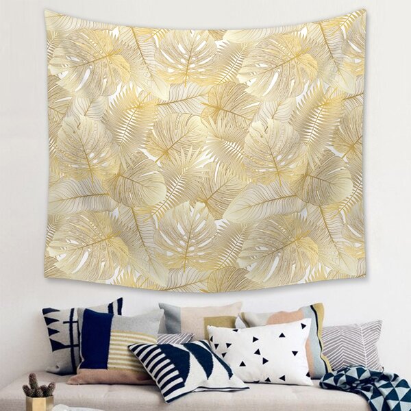 

1pc Leaf Overlay Print Tapestry