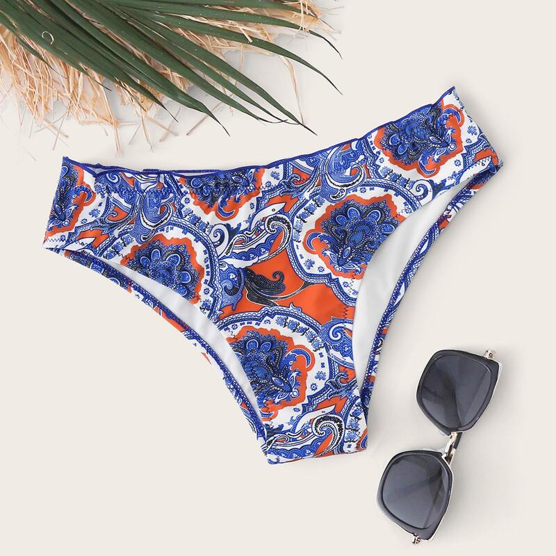 

Tribal Lettuce Trim Bikini Panty, Multicolor