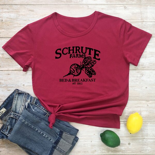 

Radish And Letter Graphic Tee, Burgundy