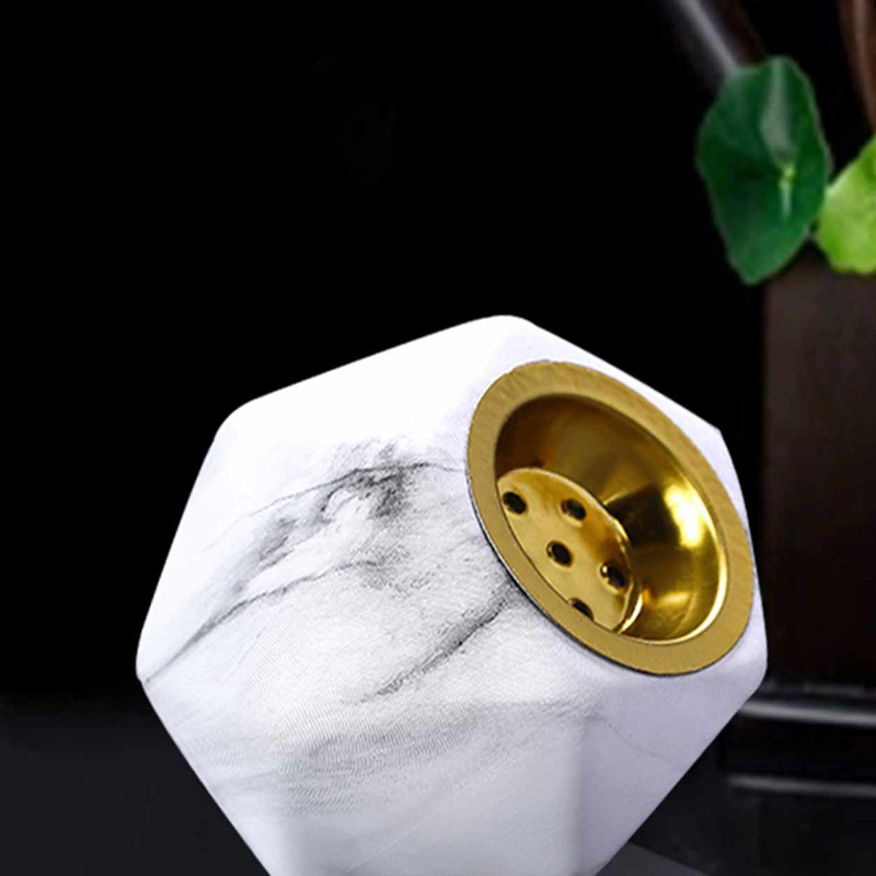 

1pc Marble Pattern Ceramic Incense Burner