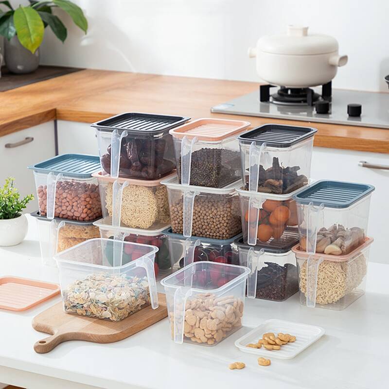 

1pc Transparent Food Storage Box, Multicolor