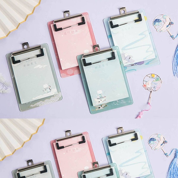 

1pc Cat Print Memo Pad With Clipboard