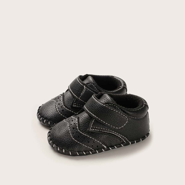 

Baby Girl Perforated Detail Velcro Strap Sneakers, Black