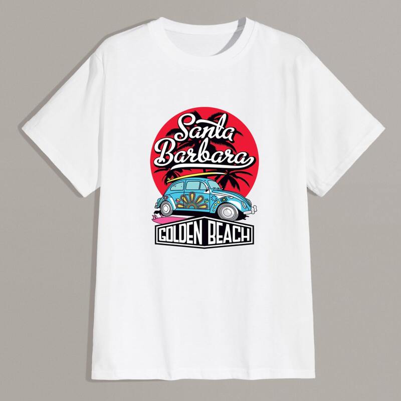 Guys Graphic White Tee