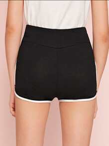 SHEIN 女孩寬腰帶海豚短褲