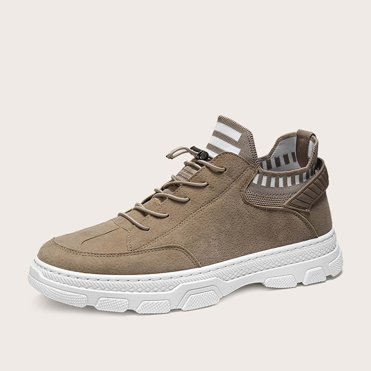 

Guys Lace-up Front Striped Dress Shoes, Brown