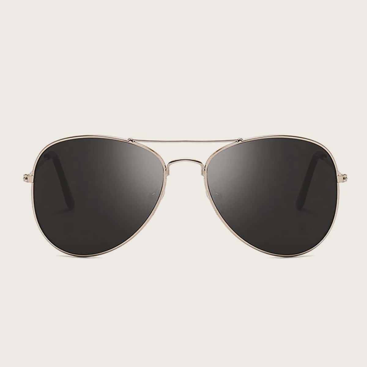 

Guys Metal Frame Top Bar Sunglasses, Black
