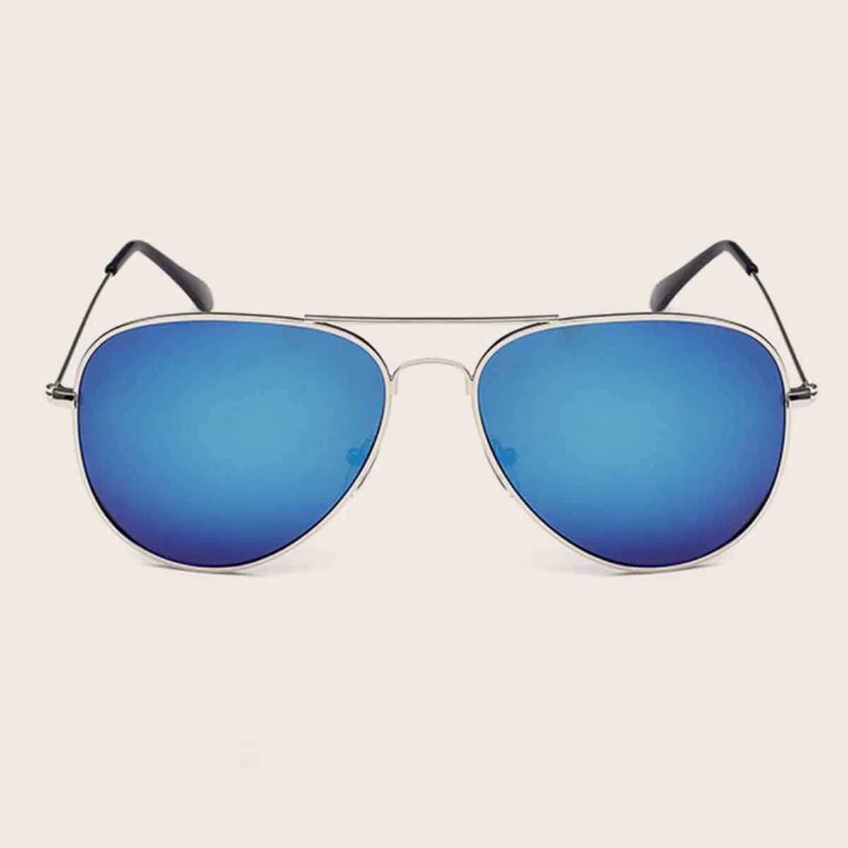 

Guys Metal Frame Top Bar Sunglasses, Blue