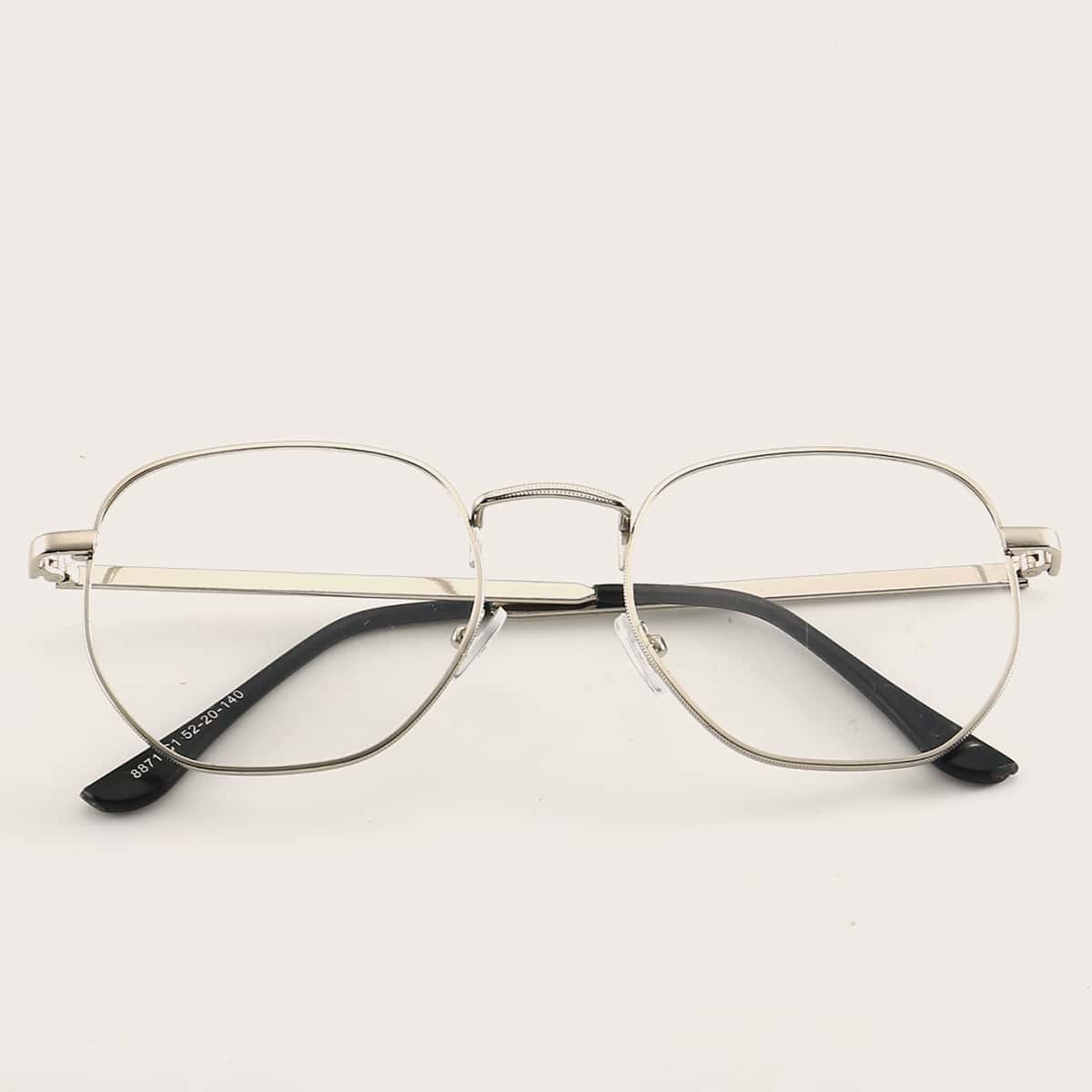 

Guys Metal Frame Glasses, Silver
