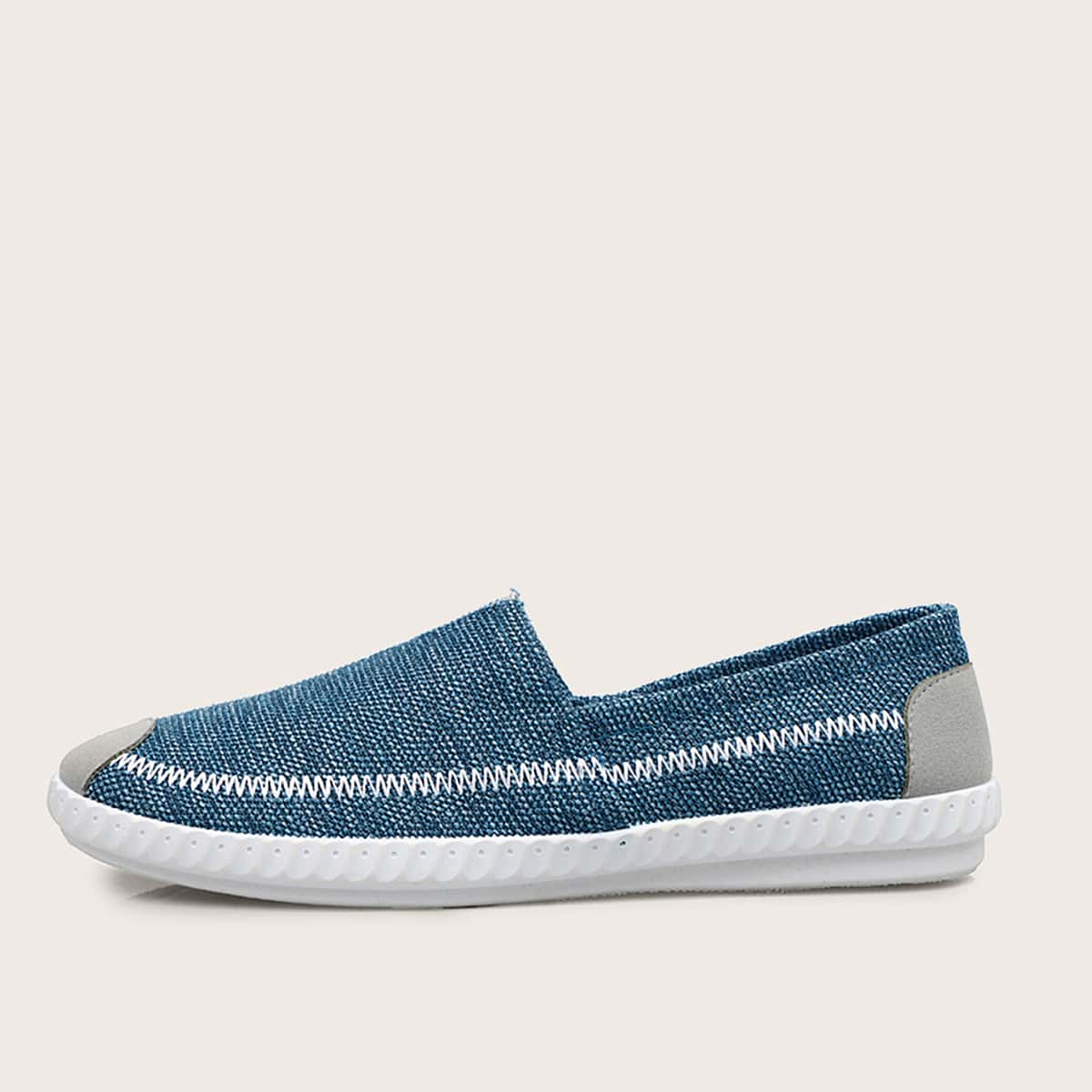 

Guys Stitch Trim Slip On Loafers, Blue