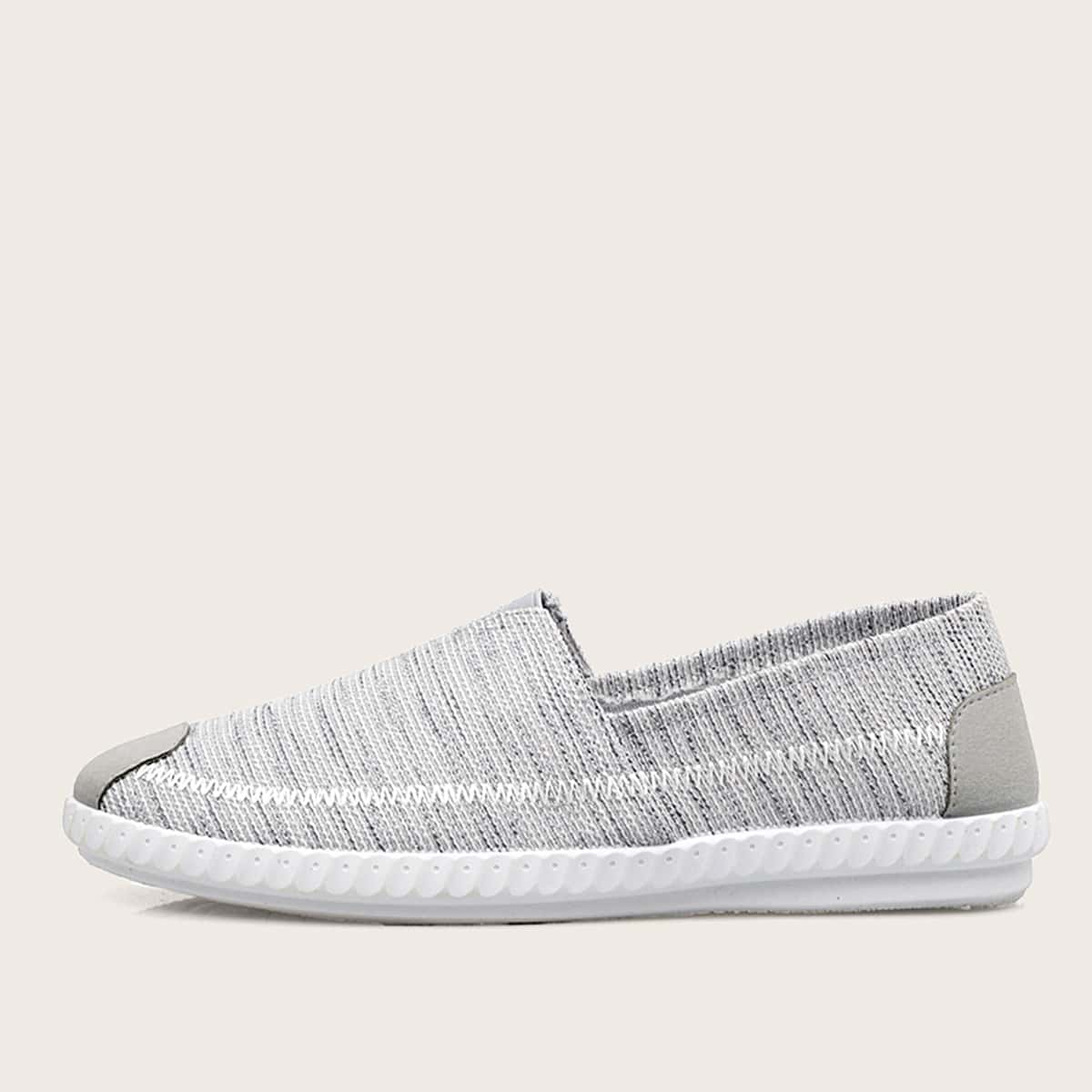 

Guys Stitch Trim Slip On Loafers, Grey