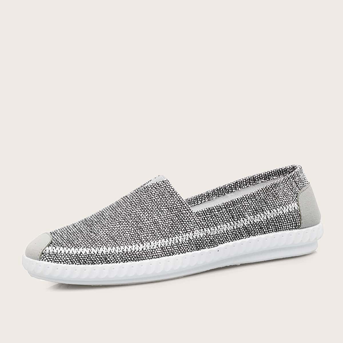 

Guys Stitch Trim Slip On Loafers, Grey