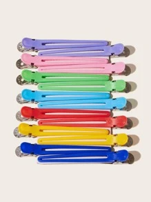 12pcs Random Color Salon Hair Clip - Multicolor - View 2