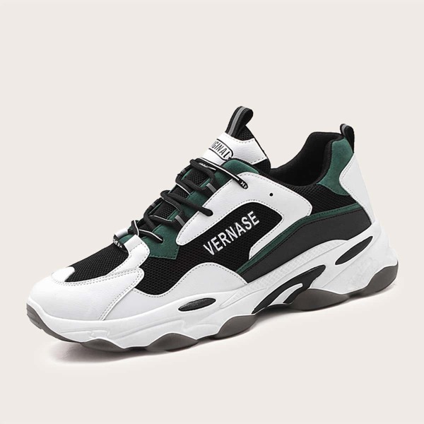 

Мужские сетчатые кроссовки на шнурках, Чёрный