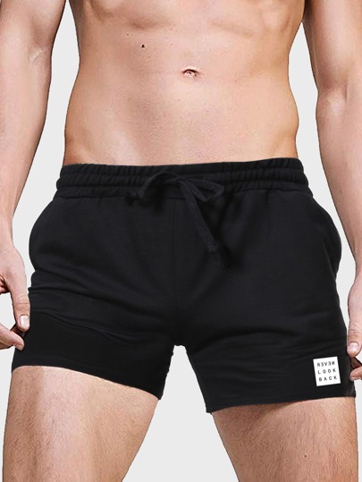 shein mens drawstring shorts