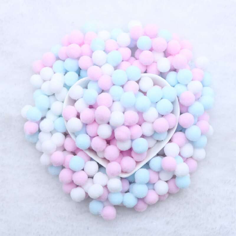 

200pcs DIY Pom Pom Decoration, Multicolor