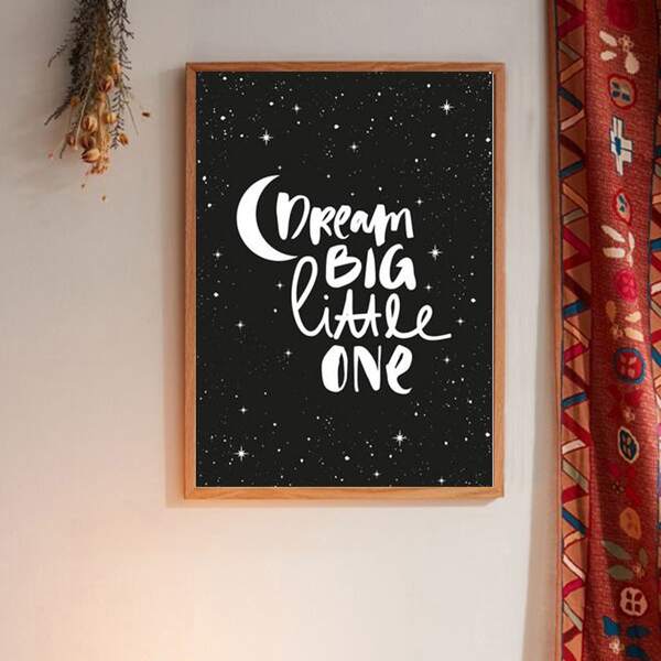 

Slogan Graphic Wall Print Without Frame