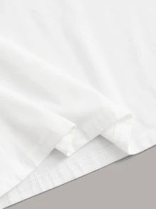 SHEIN Privé لباس علوي بلون موحد مع اكمام مكشكشة وبطبقتين