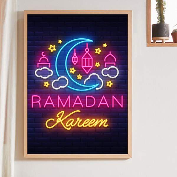 

Ramadan Moon Print Wall Print Without Frame