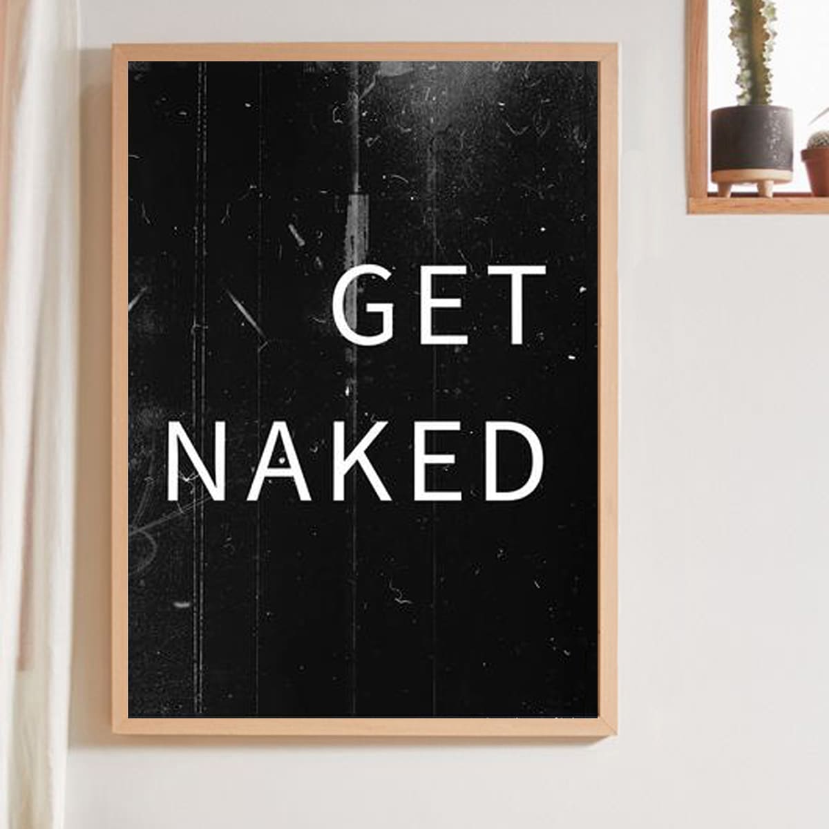 

Slogan Graphic Wall Print Without Frame, Black