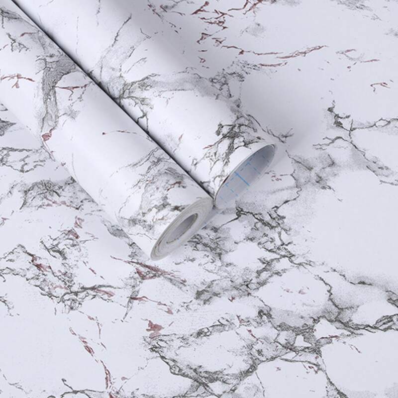 

1pc Marble Pattern Wall Paper, Multicolor