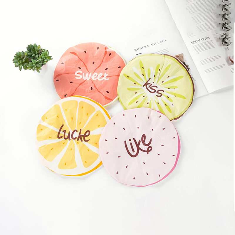 

1pc Fruit Print Shower Cap, Multicolor