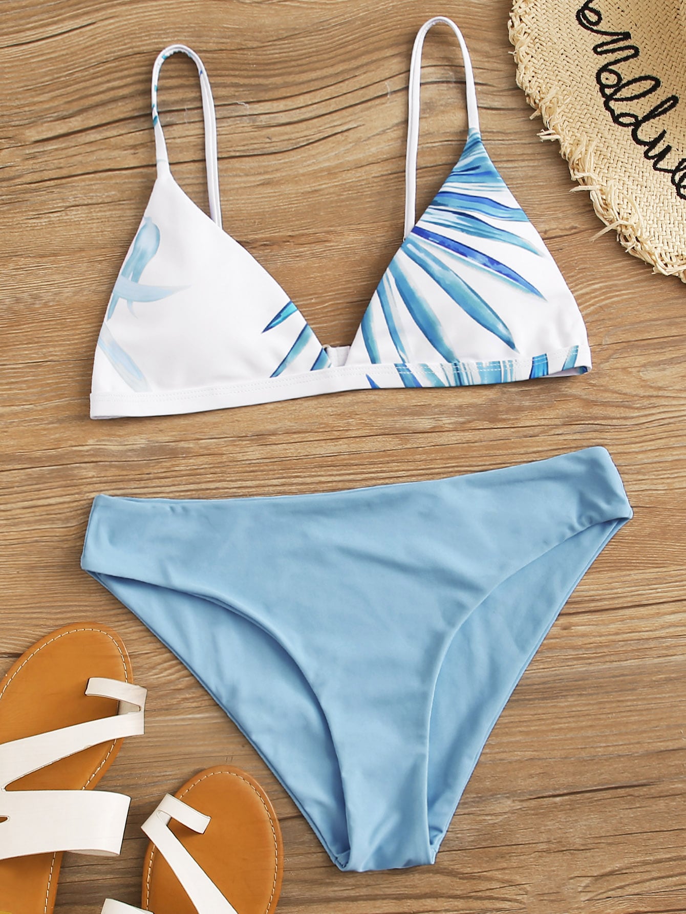 shein blue bikini
