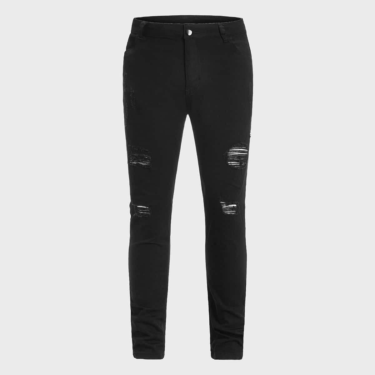 

Guys Ripped Skinny Jeans, Black