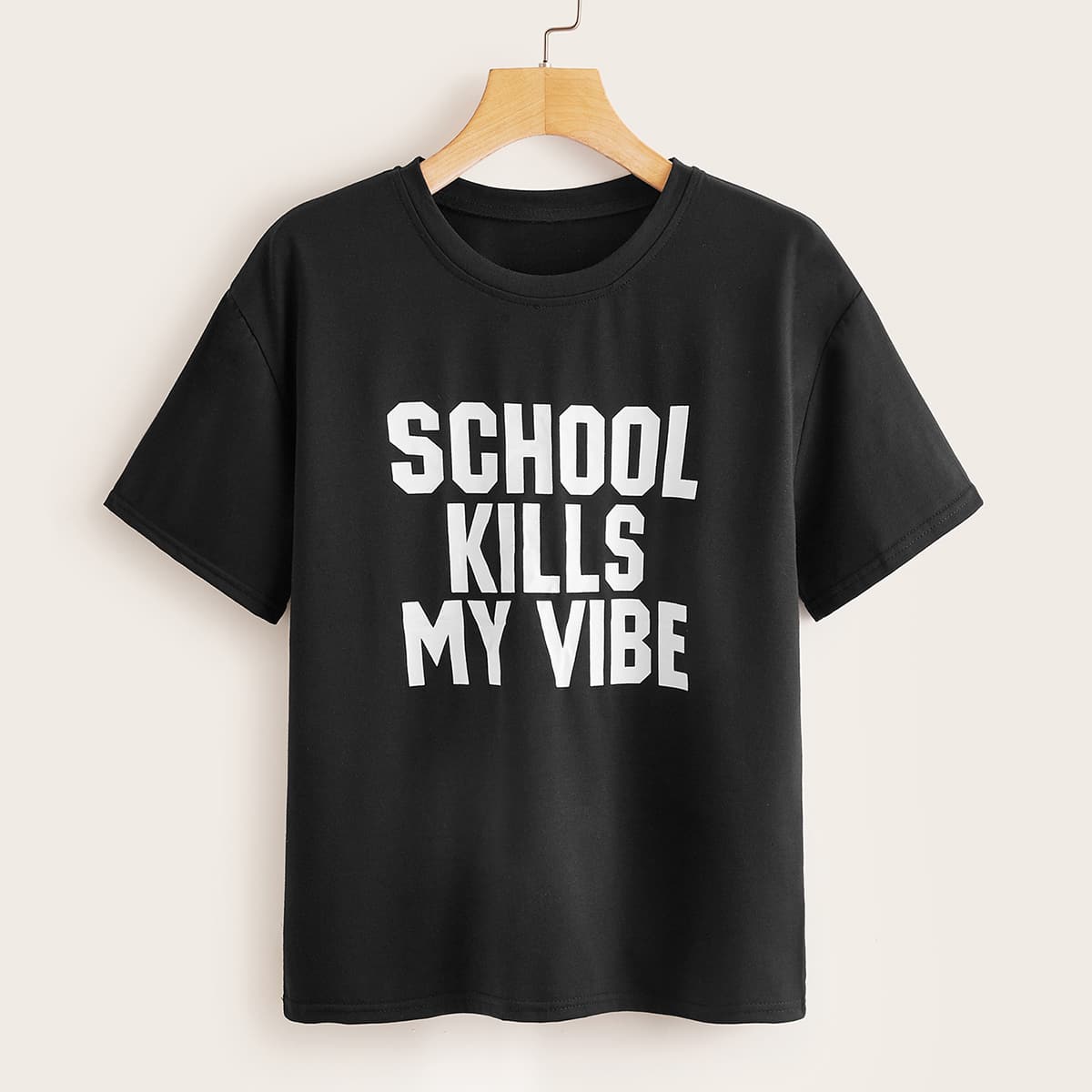

Slogan Graphic Black Tee