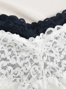 ROMWE 4pack Scallop Lace Panty Set - Multicolor - View 3