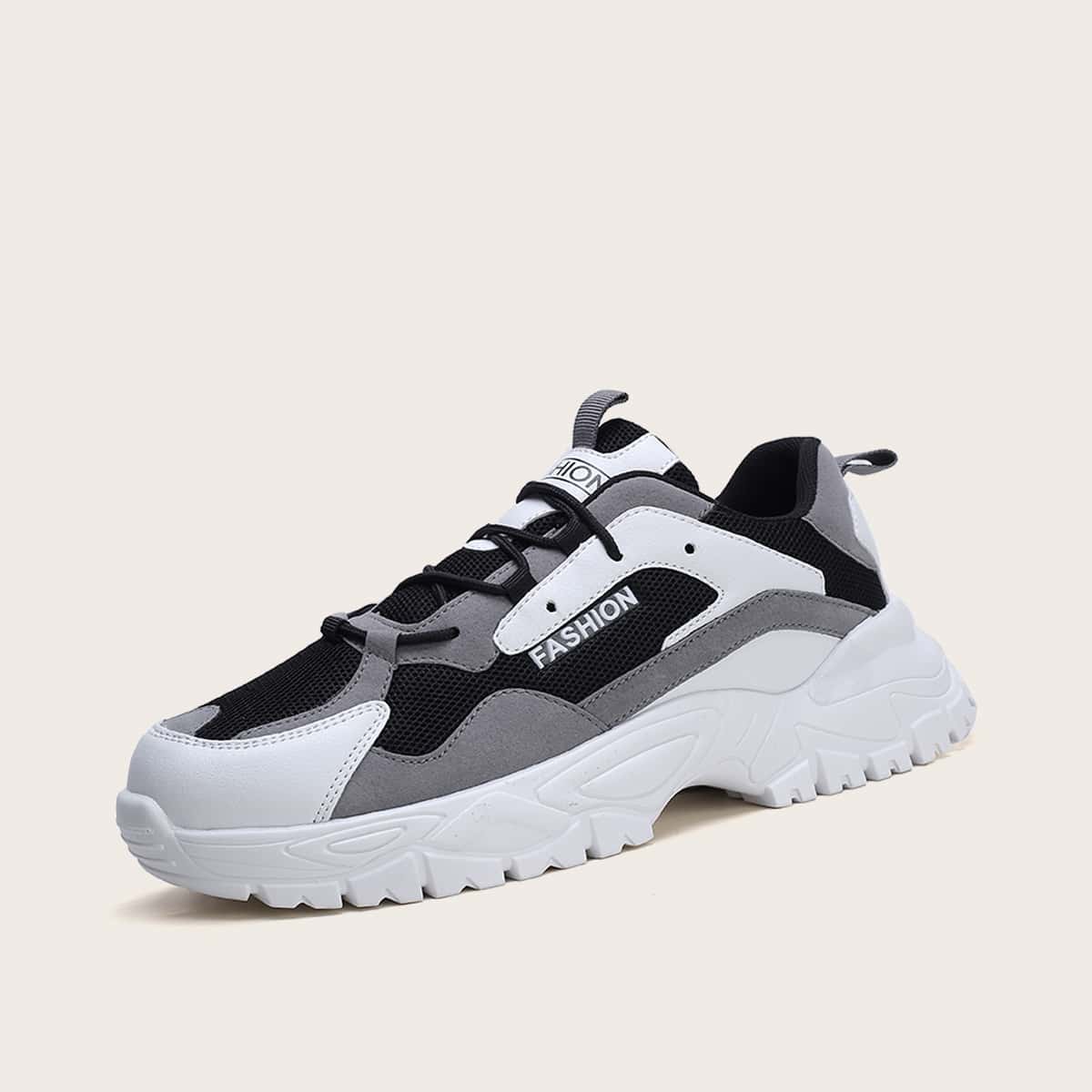 

Guys Lace-up Front Colorblock Sneakers, Multicolor
