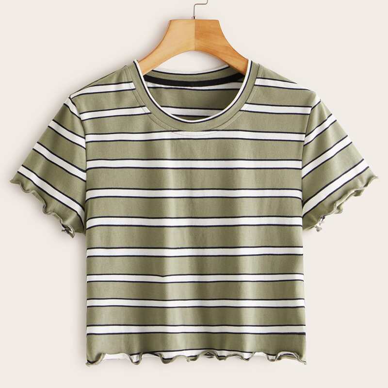 

Lettuce Trim Striped Tee, Multicolor