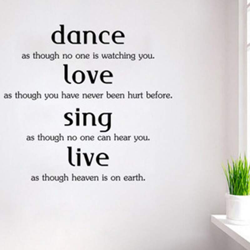 

Slogan Graphic Wall Sticker, Black