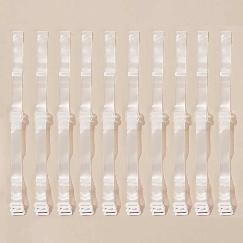 

5pairs Clear Bra Strap, White