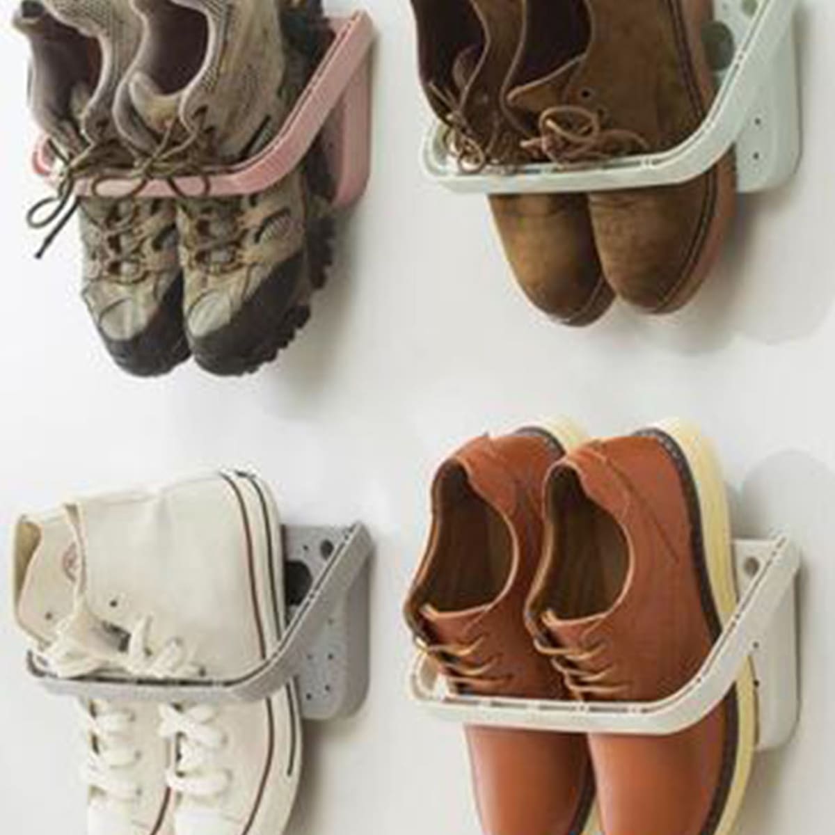 

1pc Wall Mount Shoes Storage Rack, Multicolor