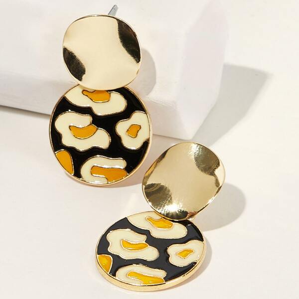 

Серьги с узором "яйцо" 1 пара, Многоцветный