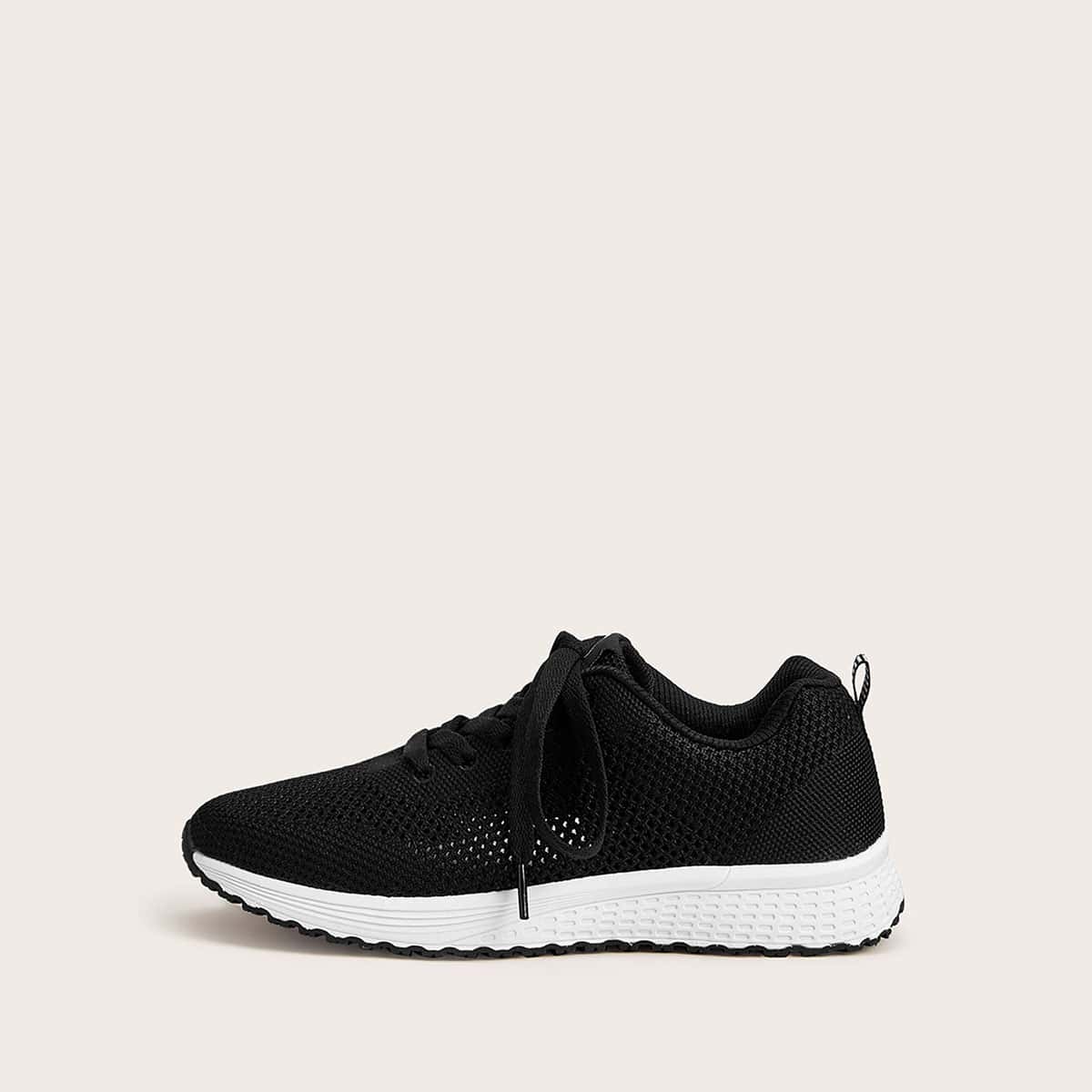 

Lace-up Front Sneakers, Black
