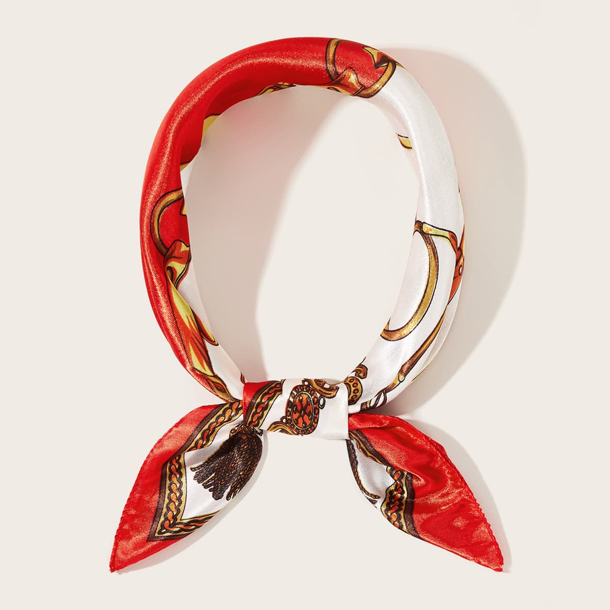 

Chain & Tassel Pattern Bandana, Multicolor