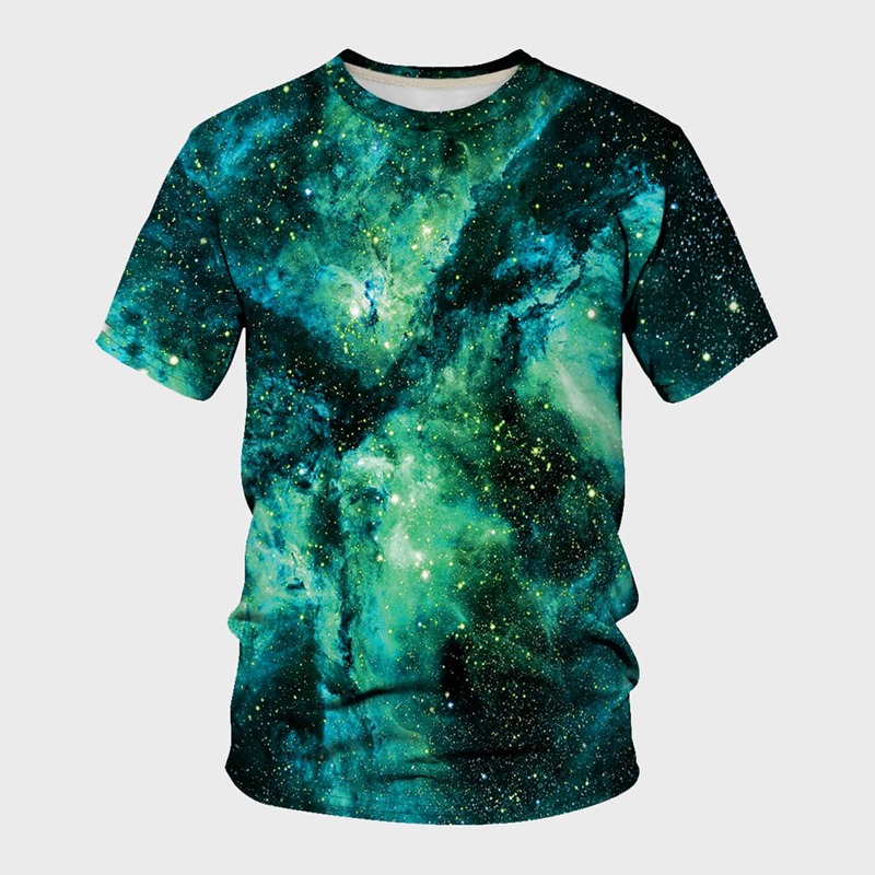 

Guys Galaxy Print Short Sleeve Tee, Multicolor