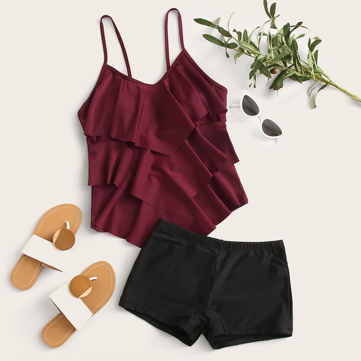 

Tiered Layer Bikini Swimsuit, Multicolor