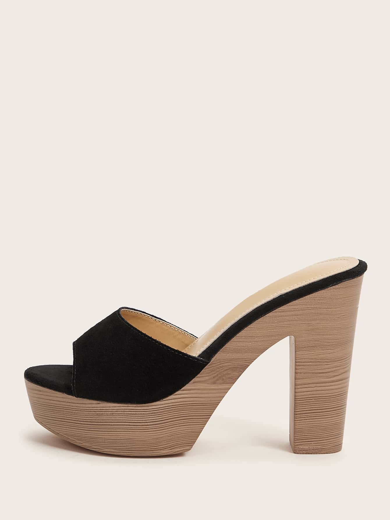 closed toe high heel mules
