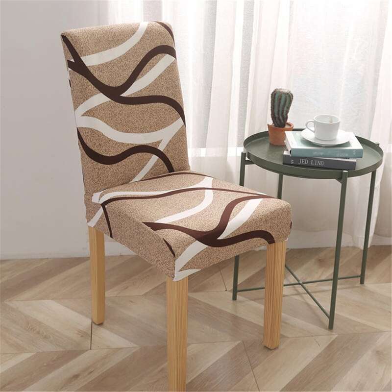 

1pc Line Pattern Stretchy Chair Dust Cover, Multicolor
