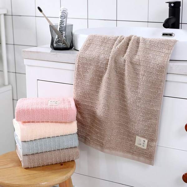 

1pc Solid Face Towel, Multicolor