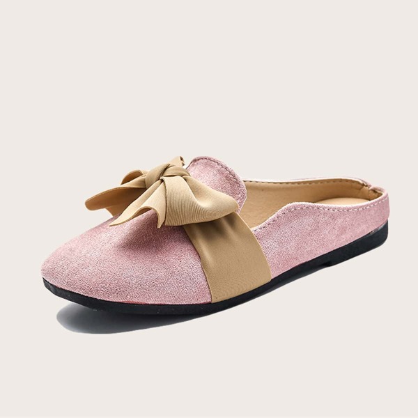 

Toddler Girls Bow Decor Sliders, Pink
