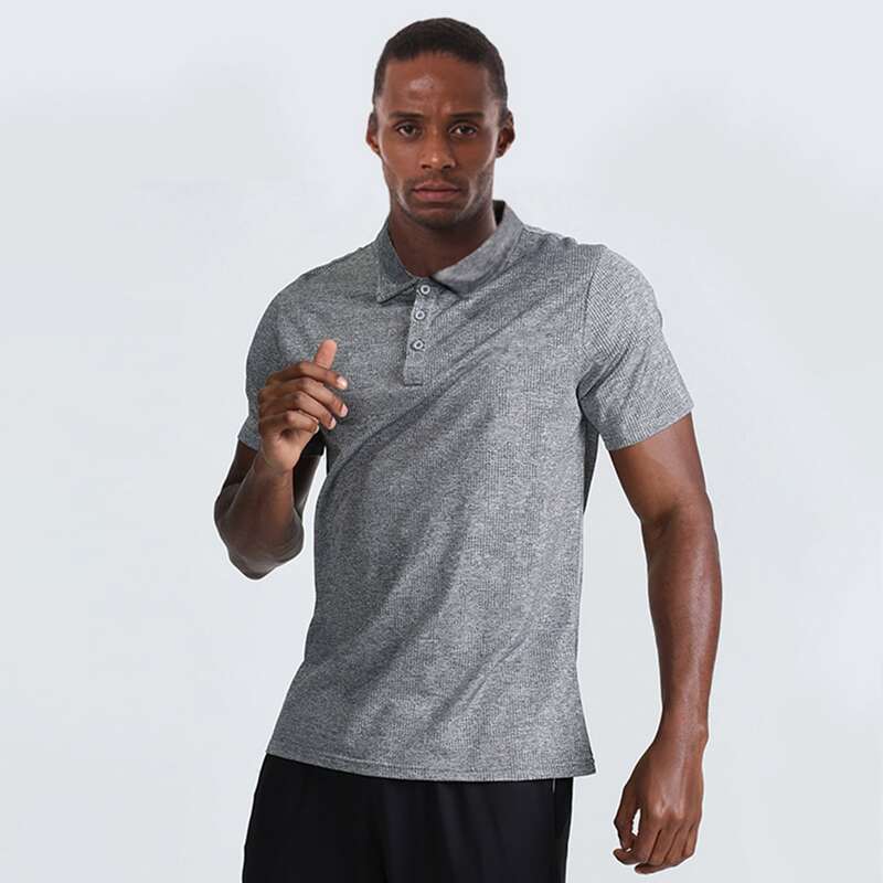 

Guys Graphic Embroidery Polo Shirt, Grey