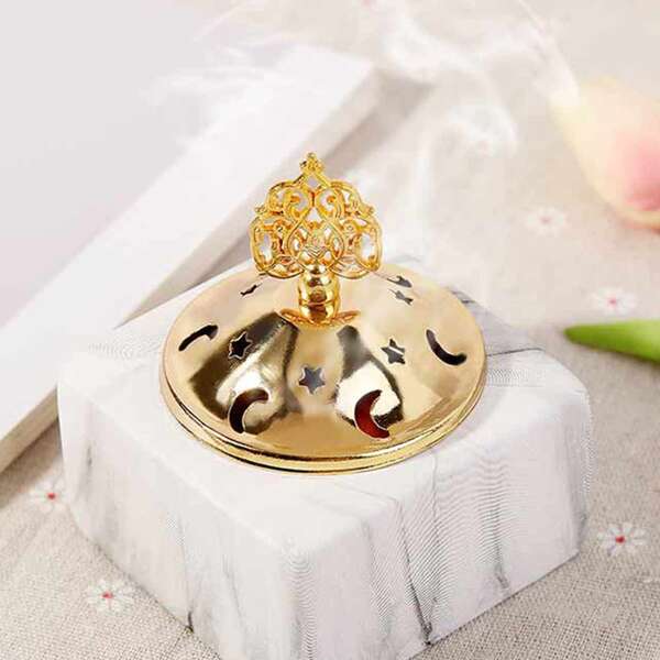 

Marble Pattern Base Incense Burner, White